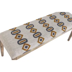 Bench Home ESPRIT Beige Multicolour Mango wood 113 X 35 X 45 CM